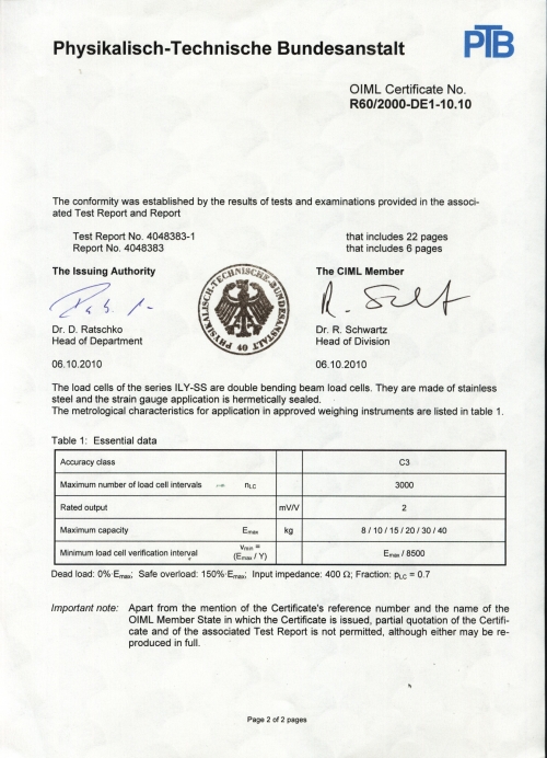 OIML-ILY-SS 8 to 40kg (2 of 2)