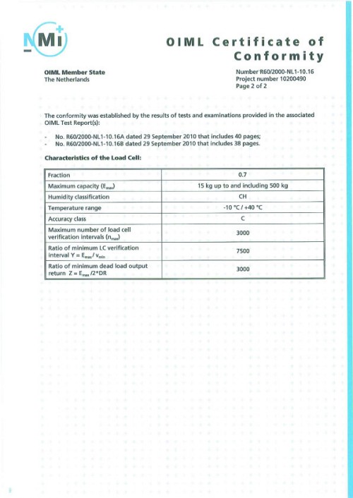 OIML-UDB 15-500kg（2 of 2）